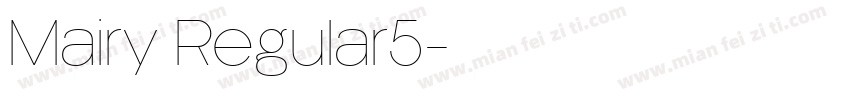 Mairy Regular5字体转换